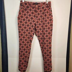 Simply Southern Red & Black Floral Geometric XL Pants
